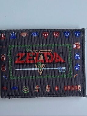 The Legend of Zelda Bi Fold Wallet Nintendo Pixelated Retro Video Game Logo